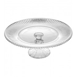 Prato Para Bolo 31cm por 13cm Renaissance em Cristal Ecológico